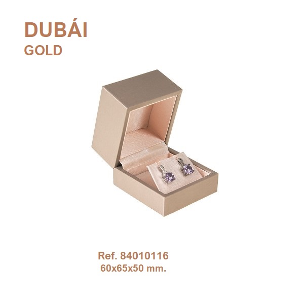 DUBÁI GOLD pendientes solapa 60x65x50 mm.